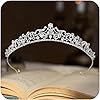 SWEETV Wedding Tiaras and Crowns, Rhinestone Bridal Crown Princess Tiara Headpieces for Women and Flower Girls, Bridgerton Ha