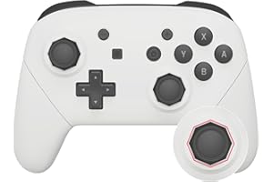 eXtremeRate White Octagonal Gated Sticks Faceplate Backplate Handles Cover, DIY Replacement Hand Grip Housing Shell for Ninte