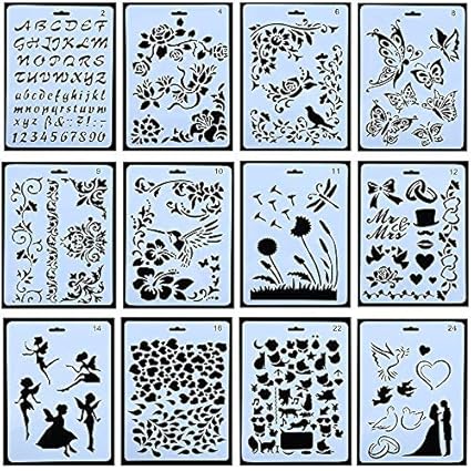 Craft Templates Craft Stencils Templates 12pk Diy Graffiti