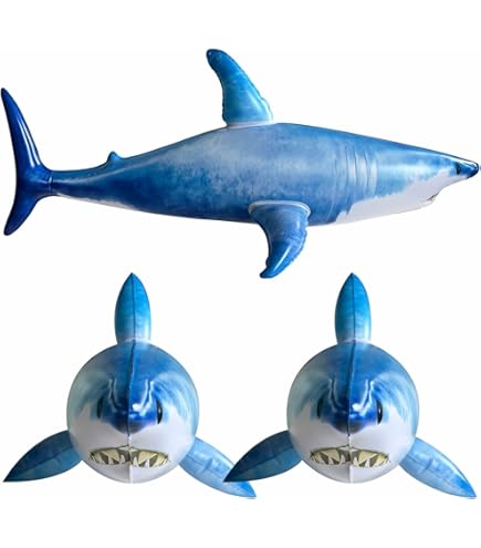 Amazon.com: Leyndo 6 Pieces 23.6 Inch Summer Inflatable Shark Pool
