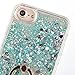 JAZ iPhone 7 Plus Case Quicksand Liquid - Ring Kickstand Ultra Thin Soft TPU Bumper Transparent Case Floating Bling Glitter Sparkle Heart Case for 5.5