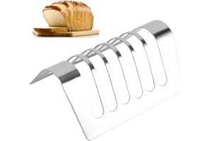 6 Slice Bread Rack, Stainless Steel Durable Toast Rack, Multipurpose Innovative Bread Storage Rack for Restaurants, Hotels, K
