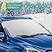 Tsumbay Car Windshield Sun Shade Blocks UV Rays Sun Visor Protector,Sun Cover for Car, 4 Layers of Protection Sunshade, Anti-Sunburn/Anti-Wind/Anti-Fog Large Sunshade Windshield Cover Fits Most Cars