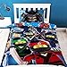 Lego Ninjago Movie Crew 2 Piece UK Single/US Twin Sheet Set, 1 x Double Sided Sheet and 1 x Pillowcase