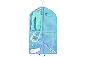 QCHENGSAN Waterproof Hanging Garment Bag,40 inch Garment Bags for Hanging Clothes,Garment Bags for Travel Storage,Dance Clothes Bag,Kids Garment Bag for Dance Costumes,Sports,Theatre,Beauty Pageants