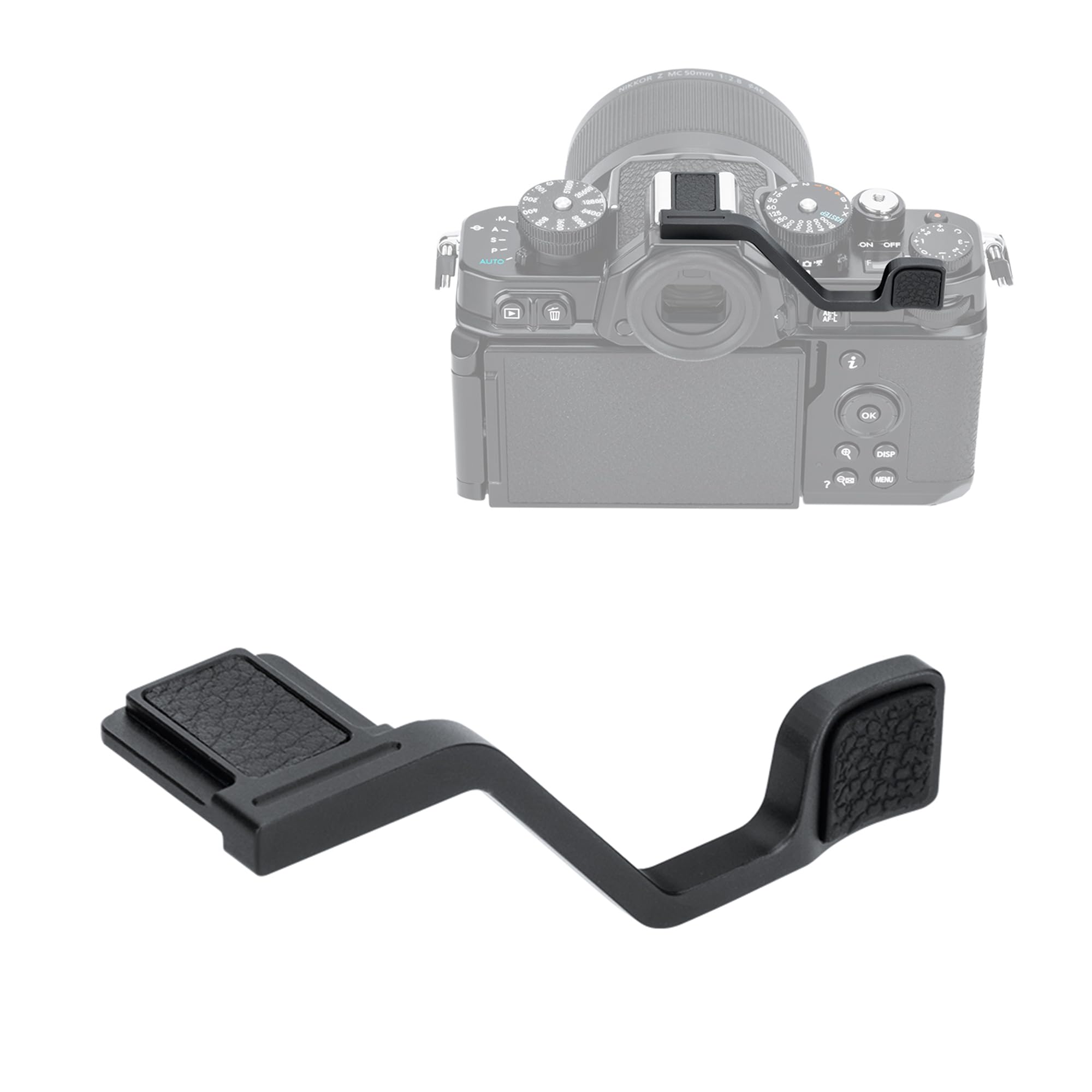 JJC ZF Thumbs Up Grip Hot Shoe Thumb Support Handgrip for Nikon Zf Camera, Enhanced Grip for One-Handed Shooting — image 1