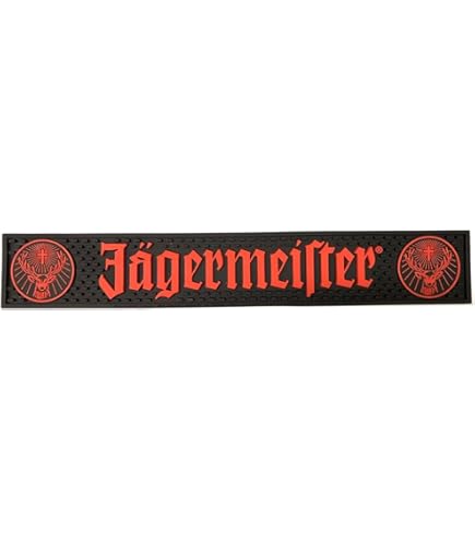 Amazon.com | Jagermeister Black & Orange Logo Bar Mat: Other