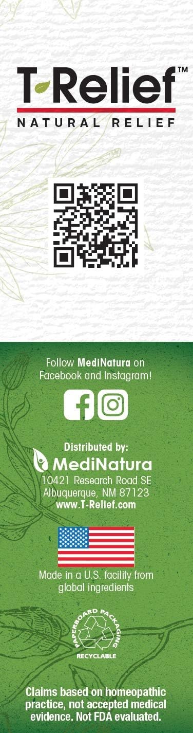 MediNatura T-Relief Arthritis Pain Relief with Arnica + 12 Active Pain Relievers- 2 oz Cream: Health & Personal Care