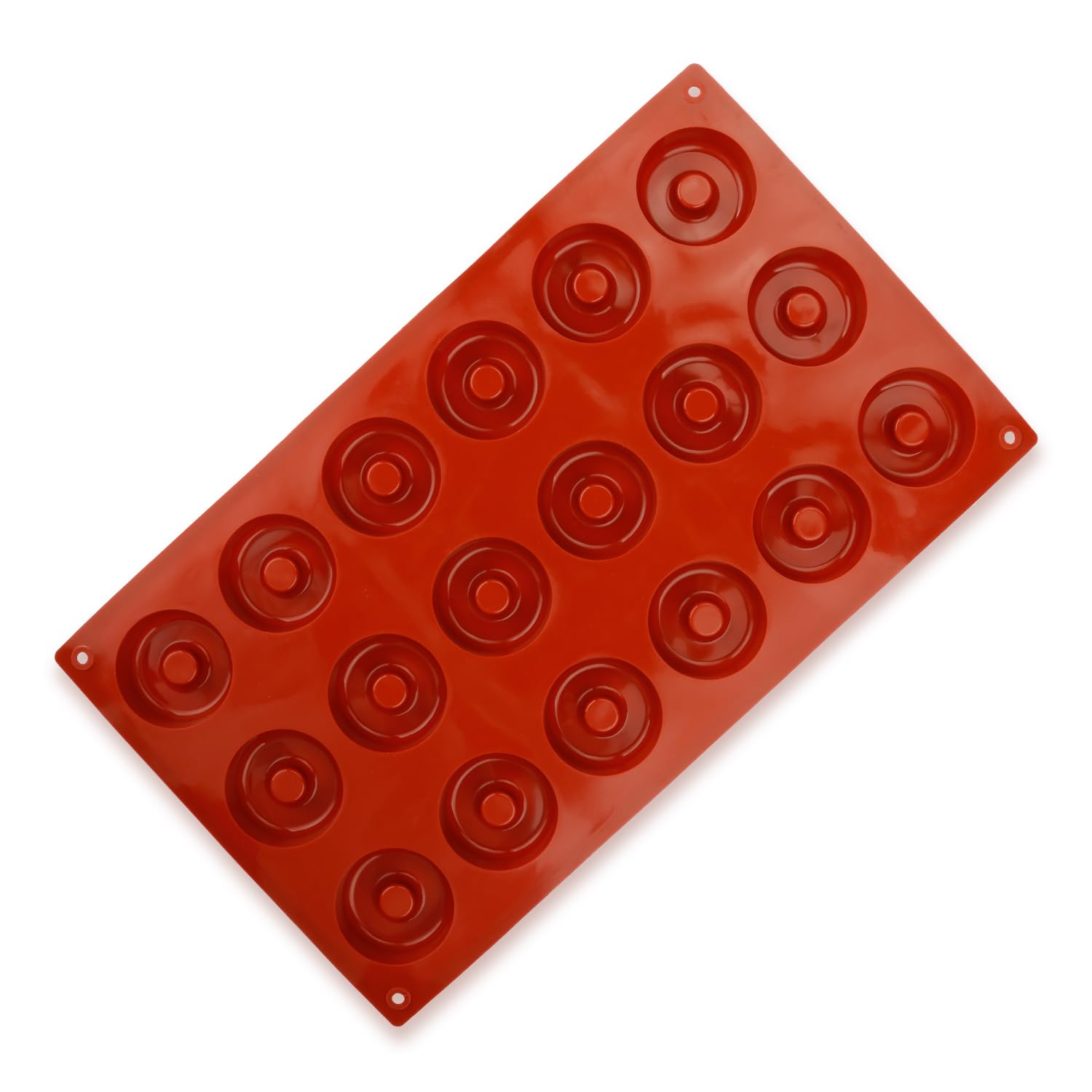 Tabanzhe 18-Grid Mini Doughnut Mold for DIY Baking - Round Biscuit and Cake Non-Toxic Silicone Mold to Enhance Your Culinary Creations,(2308-147A)