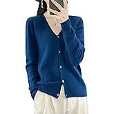 RUCPUW 100% Merino Wool Sweaters Women's Fall Winter Female Cardigan V-Neck Sexy Knitted Long Sleeves New Simple(015)