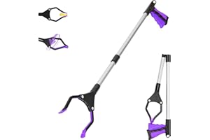 32 inch GrabRunner Folding Reacher Grabber Tool with Magnet for Seniors, Disabled, After Surgery Recovery(Purple)