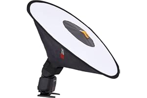 Ritz Gear Conic Dish Collapsible Flash Diffuser Softbox for Nikon, Canon, Sony, Pentax, Olympus, Panasonic Lumix, Neewer, Yongnuo Flash Speedlights with Adjustable Velcro Strap