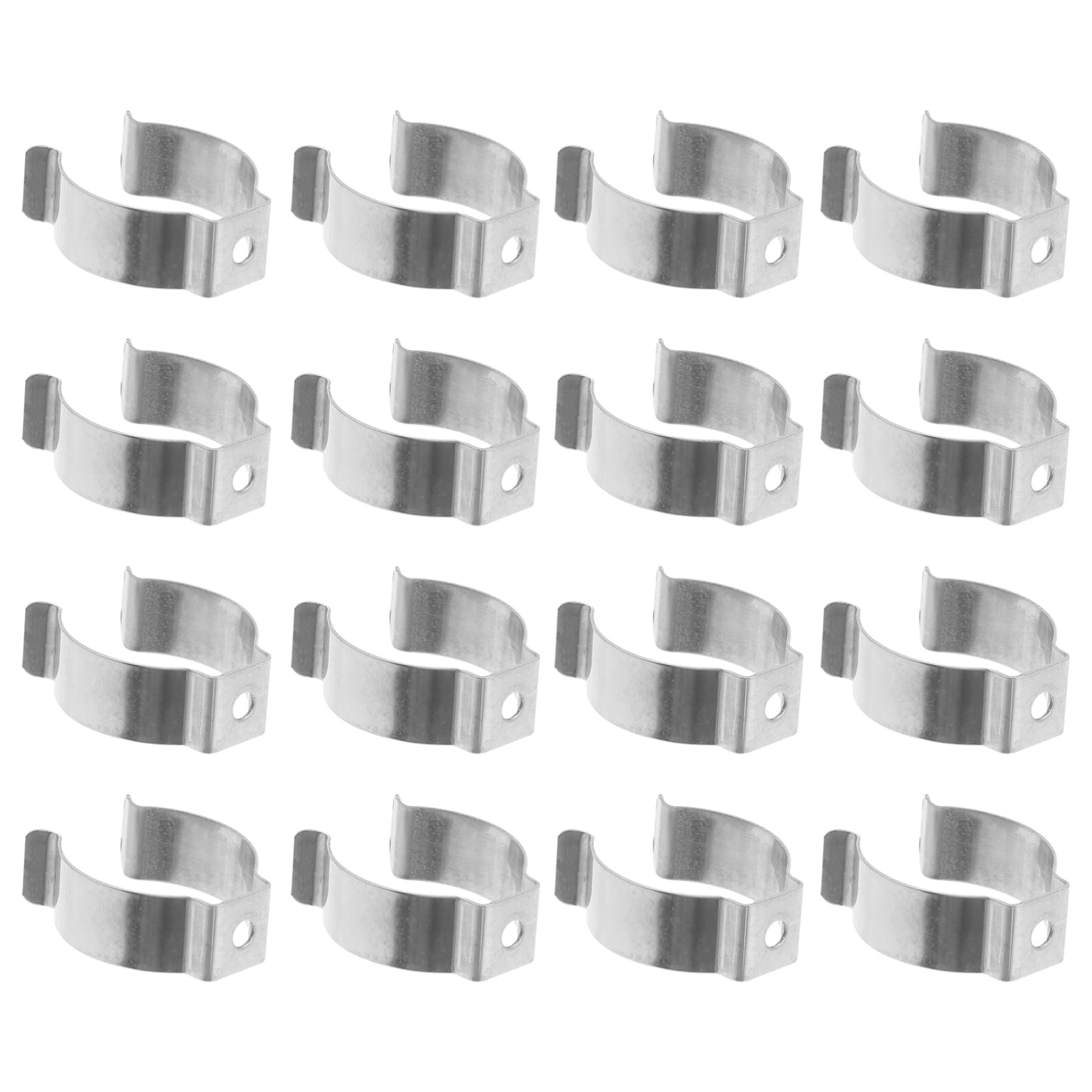 DOITOOL Stainless Steel Lamp Holder Clips 2.8Cm Heavy Duty Spring Clamps for Tube Lights Indoor Outdoor Use 30Pcs