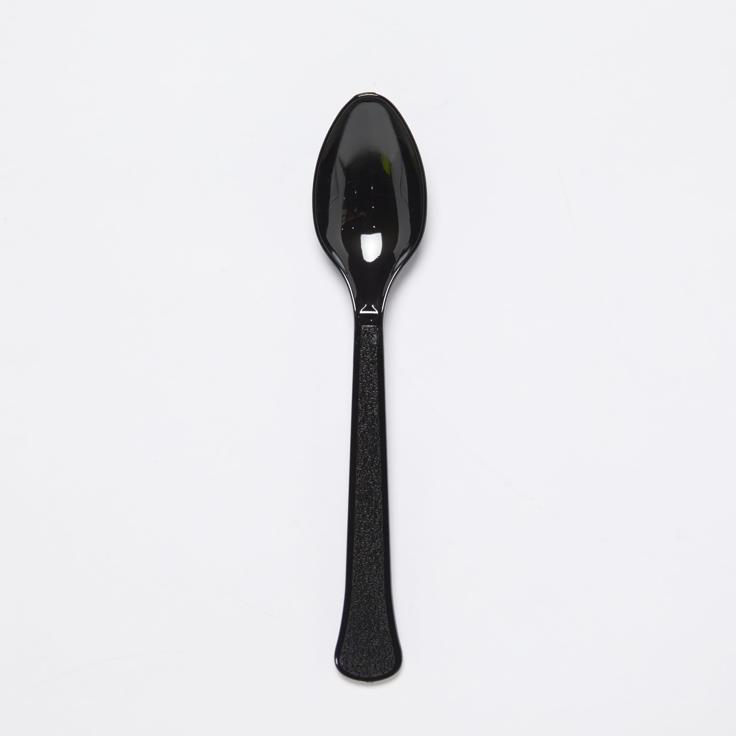 Amscan 9915409-216 - Charcoal Black Eco-Friendly Re-usable Dishwasher Safe Plastic Party Spoons - 24 Pack