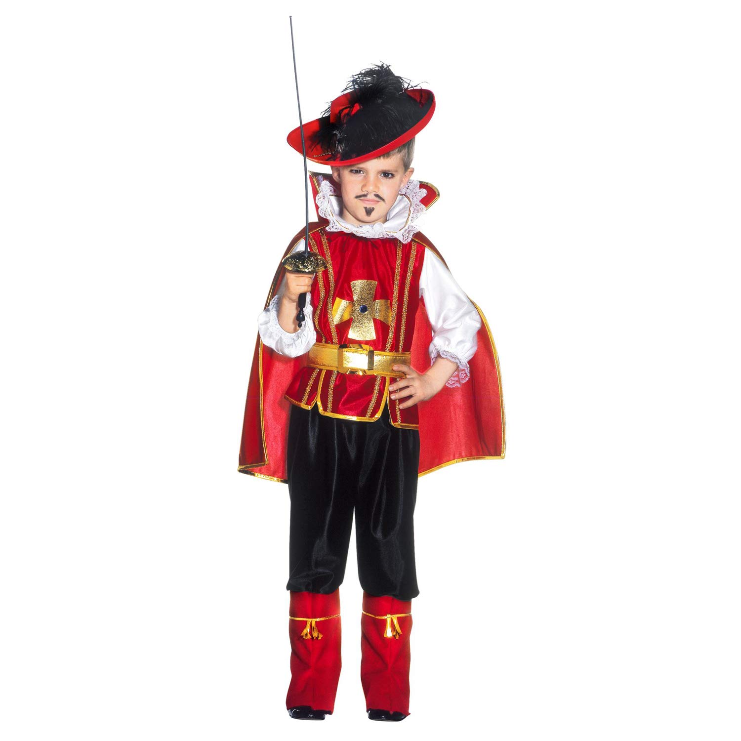 Widmann Musketeers Costume for Children, Multicoloured, 116 cm / 4 5 Years, 36835