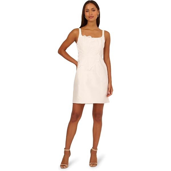 adrianna by adrianna papell women's scalloped-trim fit & flare dress Adrianna Papell - 40480