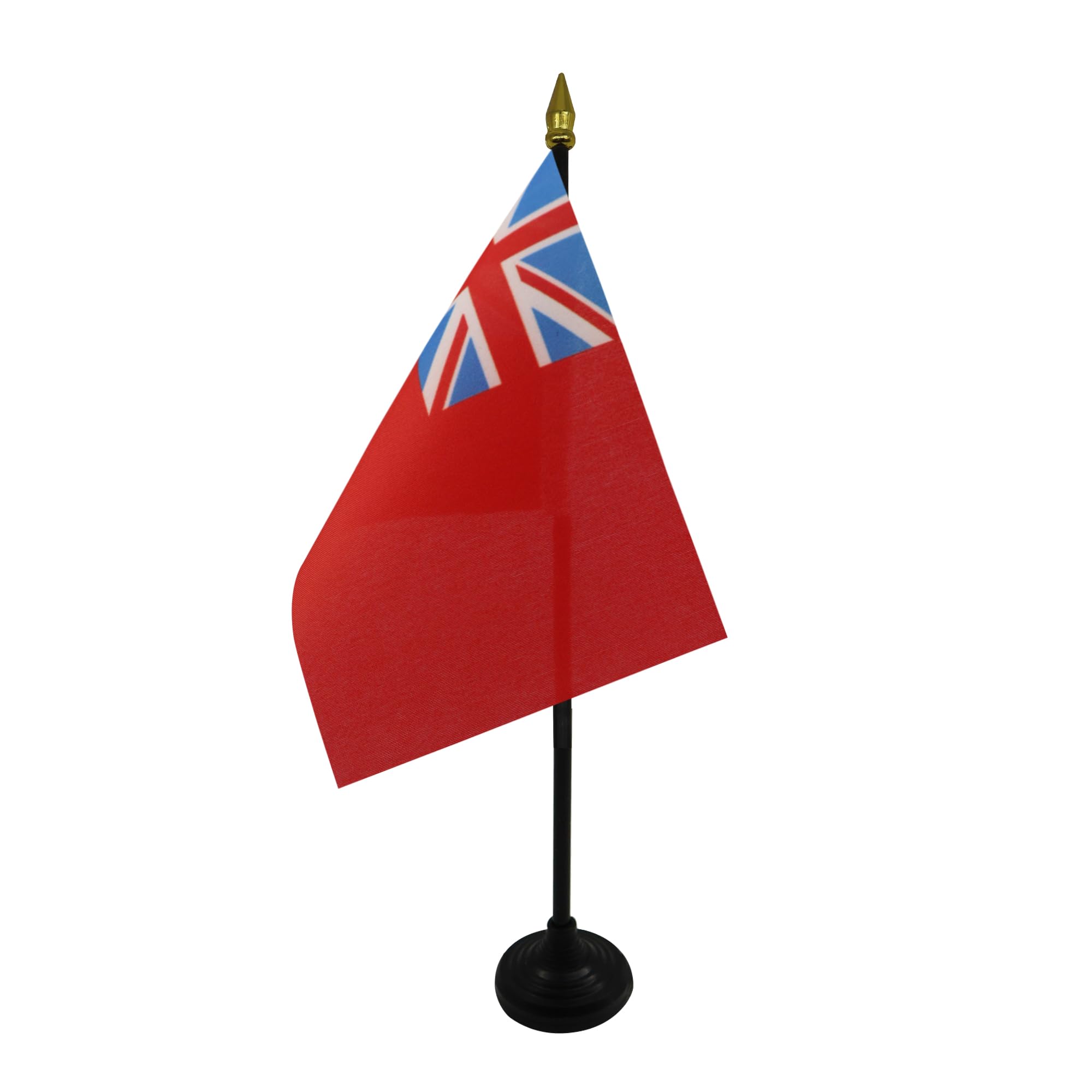 AZ FLAG - United Kingdom Red Ensign Table Flag 4'' x 6'' - British Mini Desk Flag 100% Polyester 15 x 10 cm - Office Mini Banner with 10'' Pole - Golden Spear