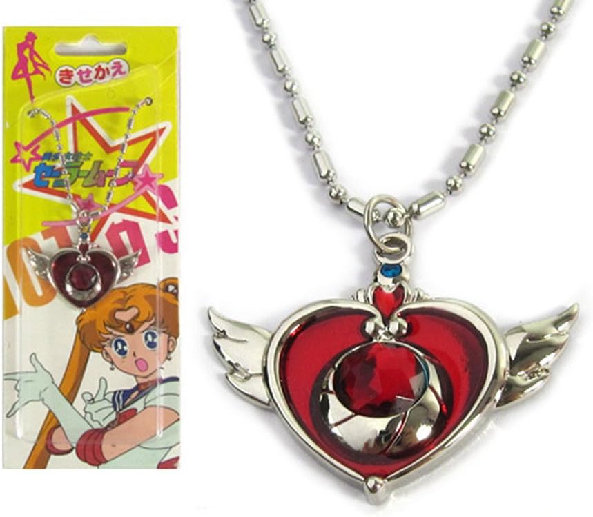 Sailor Moon Love Heart Wing Pendant Necklace