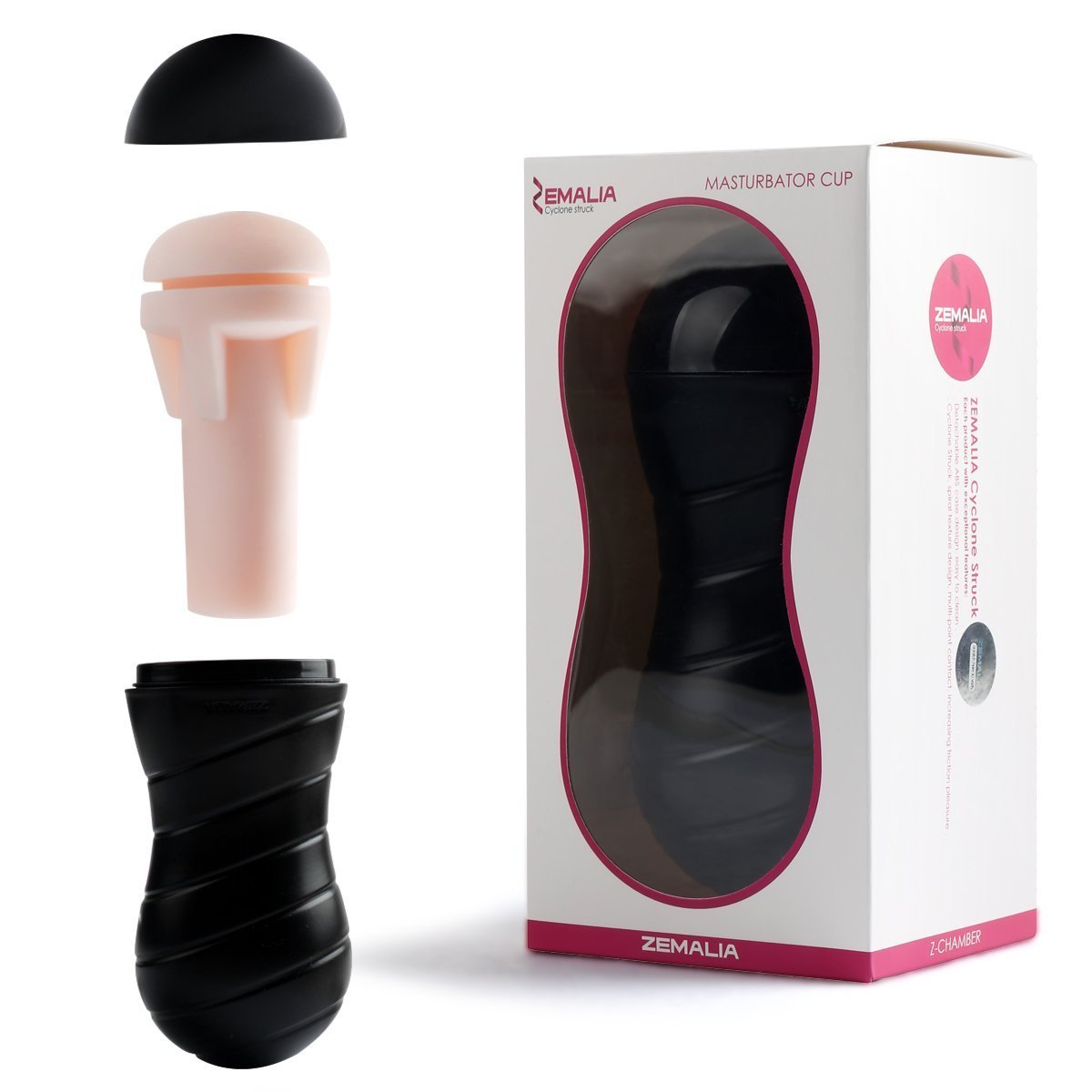 ZEMALIA Standard Taille Masturbateurs Masculin Vaginette Realiste Pour Les Hommes(Zchamber noir)
