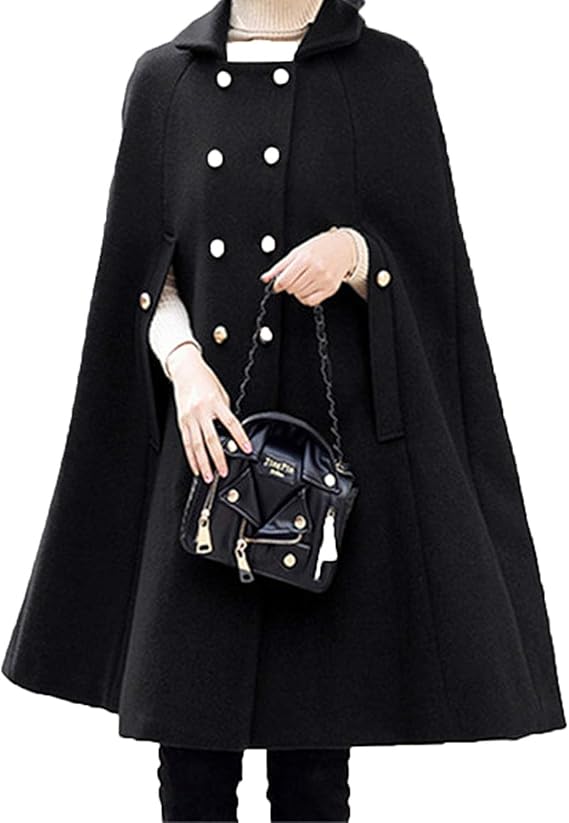 Oceanbeautiful Abrigo de Lana Capa de la Chaqueta de las Mujeres Más