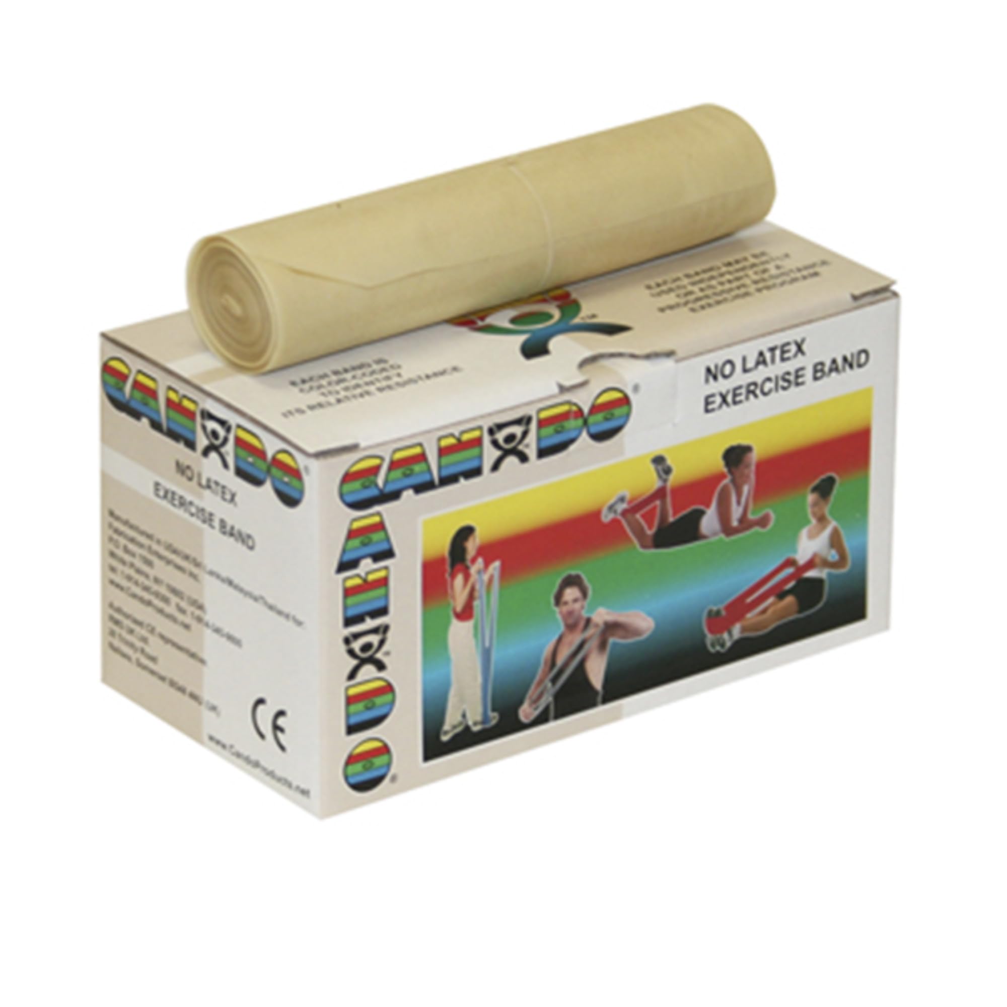 CanDo 10-5610 Exercise Band, 6 yds Length, Tan/XX Light, Latex Free - alternative to dumbbells