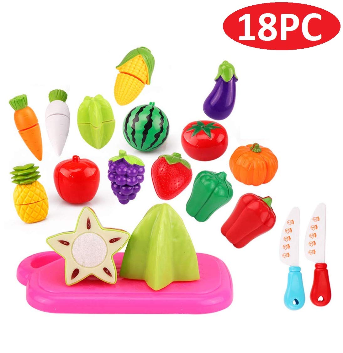 sliceable fruits vegetables set