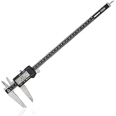 NEIKO 01409A 12&rdquo; Electronic Digital Caliper | Extra Large Display | 0-12 Inches | Inch/Fractions/Millimeter Conversion | Polished Stainless Steel