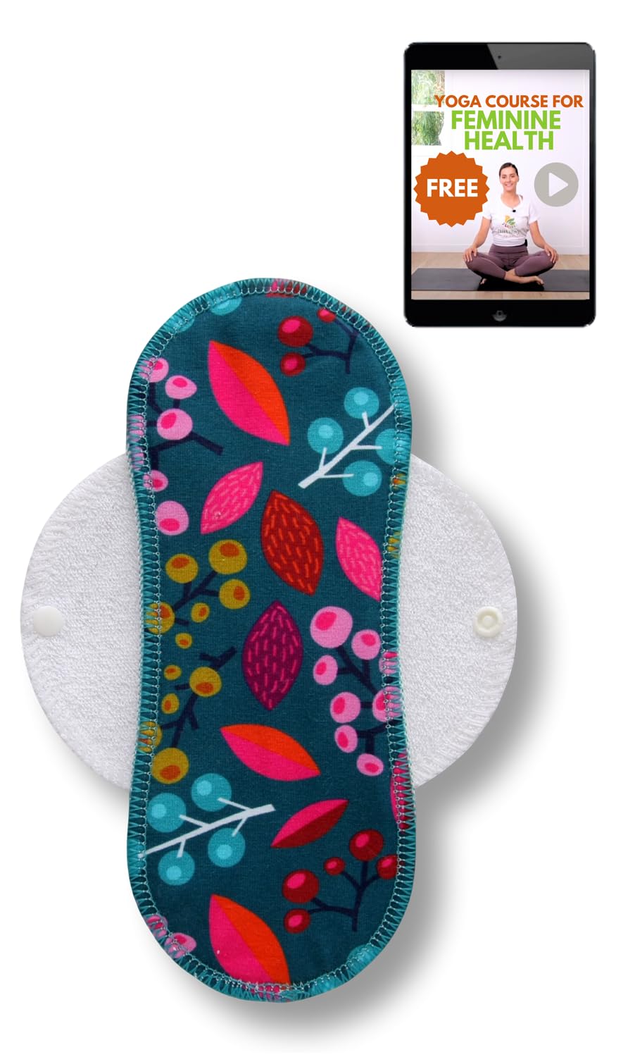 Made in EU – Reusable Sanitary Pads for Light Flow (1 Pc - Small) – High-Temp Washable, Ultra-Soft Cloth Period Pad for Women & Teens – Skin-Friendly Organic Cotton & Secure-Fit for Menstrual Comfort