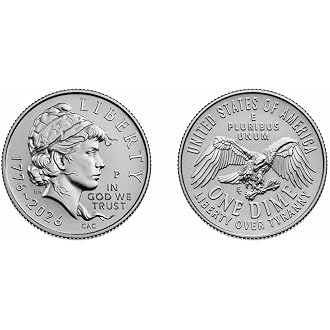 1776-2026 P&D Semiquincentennial Emerging Liberty Dimes, 2 Coins Uncirculated Legal Tender, Collectible Coins - View 8