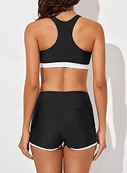 Aleumdr Womens Tankini Swimsuits Athletic Three