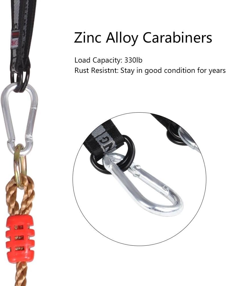 Amazon ブランコ用 コネクタ スイング バースイング ぶら下げ カラビナ 接続アクセサリー 亜鉛合金製 最大耐荷重660lb ハンモック クライミング キーチェーン ボトルコネクタ用 ジャングルジム ブランコ おもちゃ