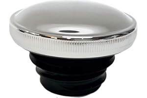 EAGLE SKULL Knurled Screw-in Ratcheting Chrome Vented Gas Cap Motorcycle Tank Sportster Bobber Harley Davidson Dyna Chopper Fuel Caps Bike OEM 61272-92A 91A Drag Specialties P299898 390135 V Twin 38-0325 Softail