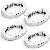 CustomyLife 4pcs 925 Sterling Silver Oval Clasps Necklace Shortener Bracelet Connector Snap Lobster Clasp and Closure Wedding Ring Connector for Jewelry Making Women