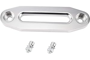 YaeKoo 6" Billet Polished Aluminum Hawse Fairlead Load Capacity 3500-5500 LBs with Mounting Hardware for Synthetic Winch Rope (Silver, 6")