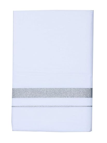 Men's Pure Cotton White Dhoti(156_SKNG White_2m)