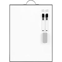 Small Dry Erase White Board - 16" X 12" Portable Aluminum Frame Mini Whiteboard with Holder Magnetic Board for Kids to Do Lis