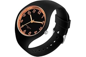 Women's Watch with Silicone Band Big Face Waterproof Sport Ladies Wrist Watch Fashion Casual Simple Quartz Analog Watches for