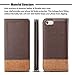 WenBelle for iPhone 5S / SE Case, Stand Feature,Double Layer Shock Absorbing Premium Soft PU Color Matching Leather Wallet Cover Flip Cases for Apple iPhone SE / 5S 4.0 inch Brown