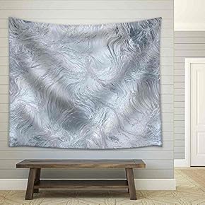 Seamless Ice Frozen Water Texture, Abstract Winter Background - Fabric Wall Tapestry Home Decor - 51x60 inches