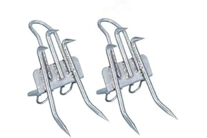 Aibote Upgraded 5 Claws Stainless Steel Climbing Tree Tools Portable Stainless Steel Non-Slip Climbing Spikes Shoes for Hunting Observation Picking Fruit Coconut