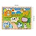 Lewo Chunky Wooden Puzzle for Toddlers Barnyard Farm Animals Jigsaws (7 pcs)