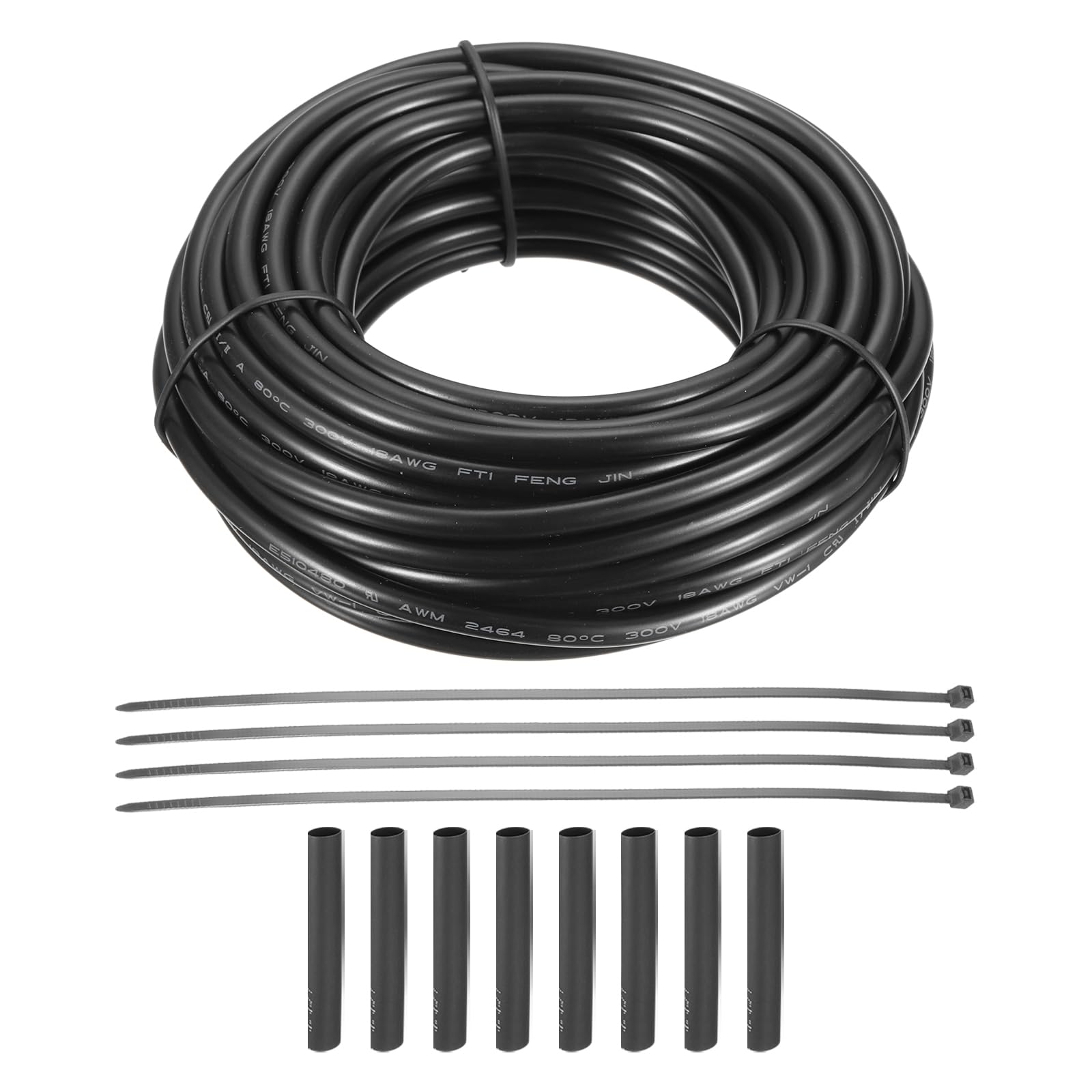 uxcell 18 Gauge Wire 2 Conductor Electrical Wire, 18 AWG Stranded PVC Cord, 18/2 Low Voltage Landscape Lighting Copper Cable for House Wiring Garage Trailer Boat Wiring, 9.1m/30ft