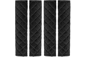 LSKASELUE 4 PCS Car Seat Belt Pads, Soft Plush Seatbelt Strap Cover for Helping Protect Your Shoulder, Automotive Harness Pad