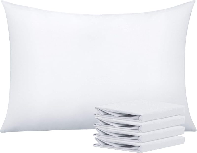 NTBAY 4 Pack Microfiber Pillowcases 50x75 cm White, Soft & Cozy