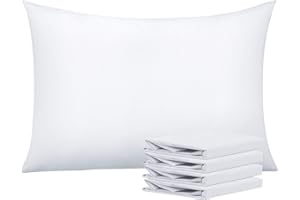 NTBAY 100% Brushed Microfiber Queen Pillowcases Set of 4, 1800 Super Soft and Cozy, Wrinkle, Fade, Stain Resistant with Envel