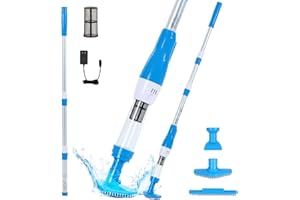 YSMJ 4 in 1 Cordless Rechargeable Small Pool Vacuum spa hot tub 90 Mins Running Time, 12 Gallons/Min Powerful Suction