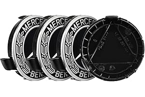 Aooble 4pcs 75mm Black Wheel Center Caps, Aluminum Center Hub Caps Covers for Vehicle Cars