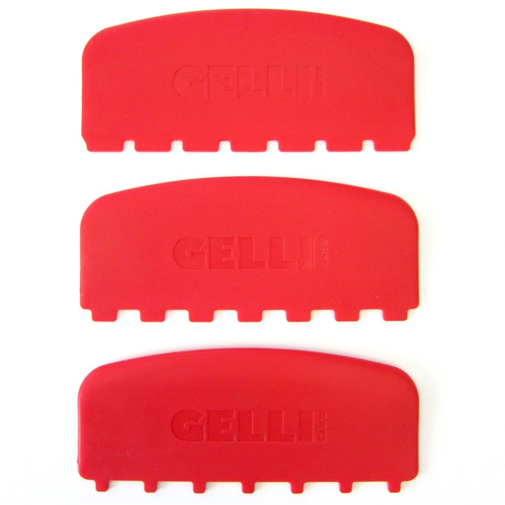 Gelli Arts Square Edged Combs, Red