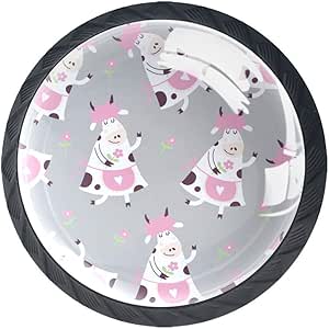 Perillas de la puerta del gabinete Manijas Tiradores Divertido Vaca