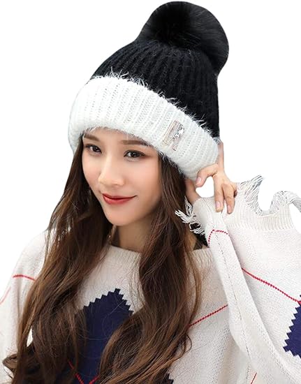 Amazon Ppeiree 帽子 レディース 冬 ハット ニットキャスケット バイカラー キャップ おしゃれ 帽子 ポンポン ニットキャップ 小顔効果 学生帽子 カジュアル 厚手 ハット 韓国風 かわいいパープル ニット 通販